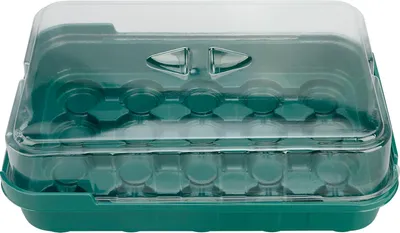 Obrázok produktu pre 6ks záhradné výsadbové boxy Transparentný kryt Rozložiteľné 20 otvorov Záhradné boxy na rastliny Zelená