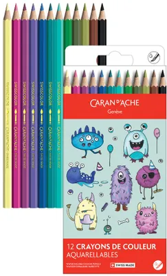 Produktbild von CARAN D'ACHE Buntstifte SWISSCOLOR KAWAII Animals 12er Set