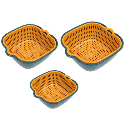 Produktbild von Sieb Küche Set,Multifunktions-Küchensieb,Nudelsieb Kunststoff, Abtropfsieb Für Obst Und Gemüsesieb,（XL+L+M）