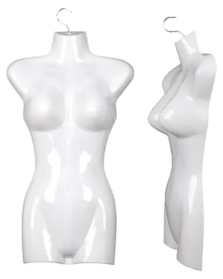 Immagine prodotto di Solidchoice - Set di 2 busti da manichino femminili per l'esposizione di abbigliamento, altezza 70 cm