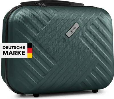 Produktbild von Xonic Kosmetikkoffer Damen – Beauty Case Hartschale für Reisen – Robustes Beautycase Damen mit Tragegriff – Kosmetik Koffer leicht & stabil – Beautycase Damen Hartschalel (Dusky Green)