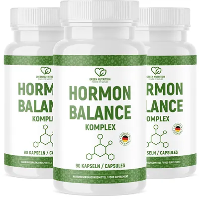 Produktbild von Green Nutrition Hormonbalance Kapseln - 1400 mg Inositol - vegan - 90 Kapseln - 3x