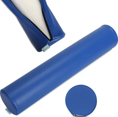 Produktbild von Habys Lagerungsrolle, Vollrolle, Nackenkissen, Lagerungskissen, Nackenrolle, Knierolle für Massage und Therapie, Fitnessrolle, 12x60cm Marineblau