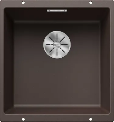 Produktbild von BLANCO SUBLINE 400-U, Schrankwaschbecken, Silgranit, Braun, 50 cm, Deutschland