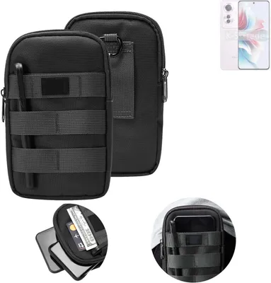 Produktbild von K-S-Trade Holster Gürtel Tasche kompatibel mit Oppo Reno11 F 5G Handy Tasche Schutz Hülle dunkel-grau viele Fächer, 1x