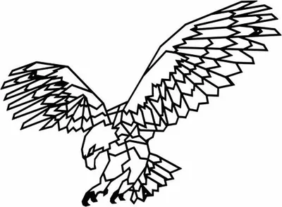 Image de Décoration AD51, EAGLE, noir structuré, 500mm