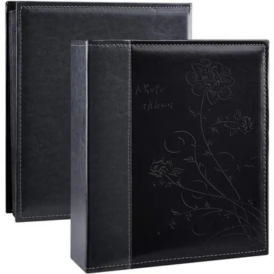 Produktbild von Fotoalbum 400 Fotos 15,2 x 10,2 cm Ledereinband Schwarz