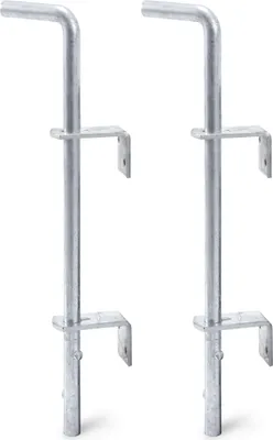 Image de Alberts 211059 Vanne de sol, galvanisée à chaud, boulon Ø 16 mm, 400 mm, distance boulon - porte 40 mm, jeu de 2 pièces