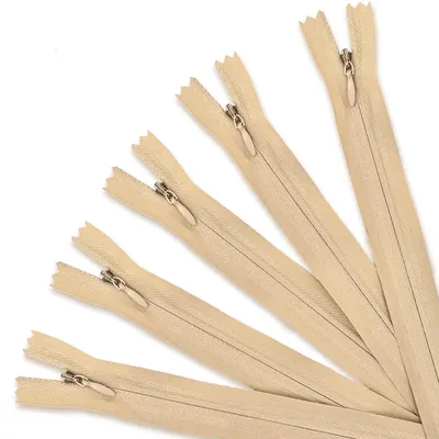 Produktbild von 5 Stück unsichtbare Reißverschlüsse, 40 cm, Nylon-Reißverschlüsse für Nähprojekte