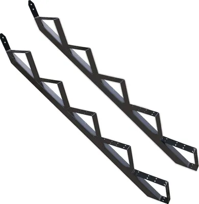 Produktbild von Treppenrahmen 5 stufig Stahl-Treppe Anthrazit Treppenholm Geschosshöhe 91cm