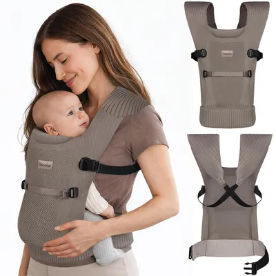 Produktbild von Lionelo Mabel Babytrage ergonomisch atmungsaktiv 4–15 kg mit Kreuztragesystem M-Position 2 Tragepositionen