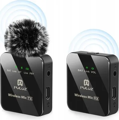 Obrázek produktu pro Bezdrátový mikrofon Bluetooth 3,5 mm TRS pro telefonní kameru / PU3153B