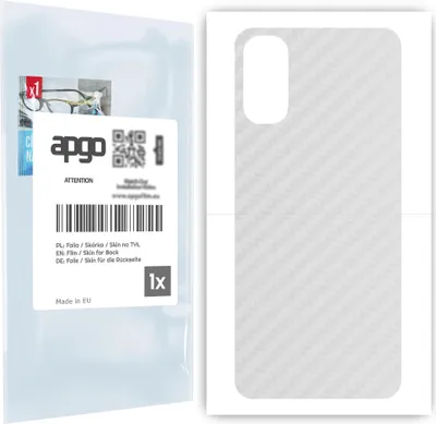 Produktbild von apgo Rückseite Schutzfolie für Oppo Reno4 -  Hinten Schutzfolie Carbon Transparent (durchsichtig), Rückseite Folie schützt vor Kratzern und Fingerabdrücken