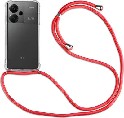 Produktbild von Handykett für Xiaomi Redmi Note 13 Serie Hülle mit Kordel Handyhülle mit Band  Redmi Note 13 Pro+ in Rot