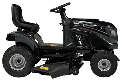 Produktbild von Texas XC140-98H Rasentraktor mit Frontantrieb, 4-Takt Benzinmotor, 98cm Schnittbreite, Radantrieb, Mulchmäher, Grasfang seitlich