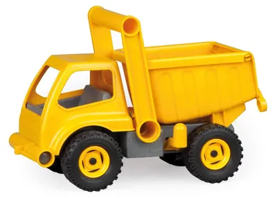 Produktbild von EcoActives LKW Kipper Baustellenfahrzeug ca 27 cm robuster Kipplaster Muldenkipper für Kinder ab 2 Jahre Spielfahrzeug in gelb Single
