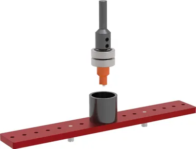 Produktbild von Bohrlehre-Set für Dübelklemme Korpusbau