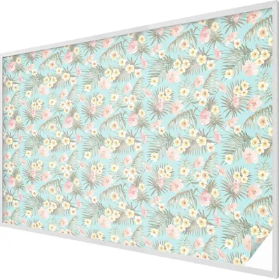 Obrázok produktu pre Vitrážová fólia na okno - 146x200 cm - vitrážový vzor - nepriehľadná dekoratívna fólia na ochranu súkromia - samolepiaca, ochrana proti UV žiareniu - tropický vzor