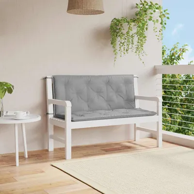Produktbild von vidaXL Gartenbank-Auflage Grau 120x(50+50)x7 cm Oxford-Gewebe