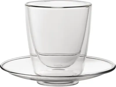 Produktbild von Utopia Doppelwandiges Cappuccinoglas mit Unterteller 220ml (6er Pack)