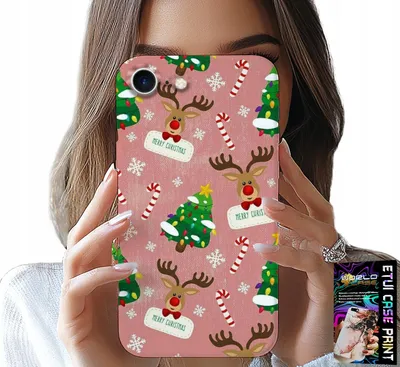 Produktbild von Etui Do Iphone 17E - Świąteczne Renifery Choinki Laska Wzory