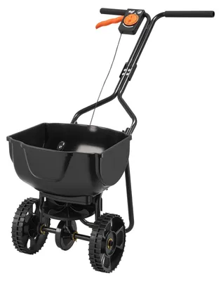 Produktbild von Streuwagen 6,8 kg Fassungsvermögen, Düngerstreuer 3 m Streubreite, Schleuderstreuer mit 25,4 cm Reifen, einstellbarer Streumenge
