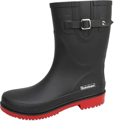Image de Bockstiegel Lotte-K bottes en caoutchouc en grande taille noir 10323_1 noir/rouge grandes chaussures unies