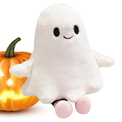 Image de Elzusha - Peluche fantôme décorative pour Halloween, idéale pour créer une ambiance effrayante