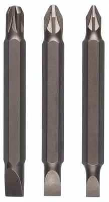 Produktbild von Doppelklingen-Set für Pozidriv-Kreuzschlitz-/Längsschlitzschrauben (PZ,S) 3-tlg.