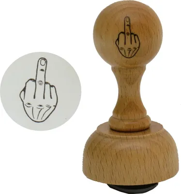 Produktbild von Mittelfinger Holzstempel