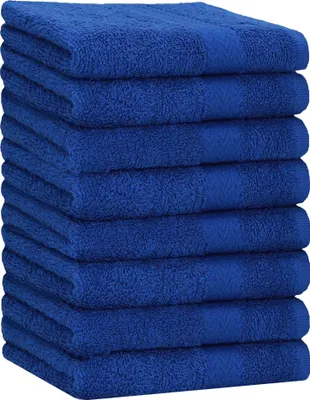 Produktbild von Betz 8 Stück Handtücher 50x100 cm PREMIUM  100% Baumwolle  Farbe: royalblau