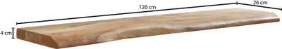 Image de Etagère murale en acacia massif 120 cm | Wohnling