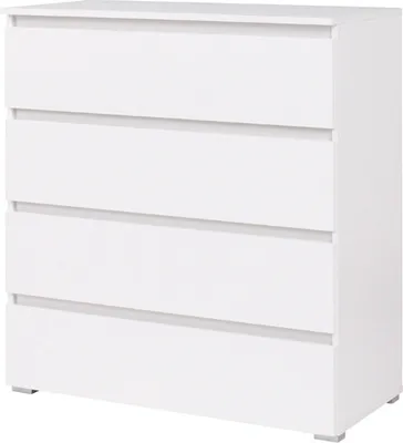 Produktbild von Klassische Kommode, Kommode, Wohnzimmer, Schlafzimmer, Kinderzimmer, Jugendzimmer - MOON (Weiß) M4