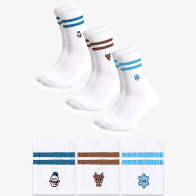 Produktbild von Occulto Kinder Weihnachts Tennissocken 3er Pack (Modell: Rudi)