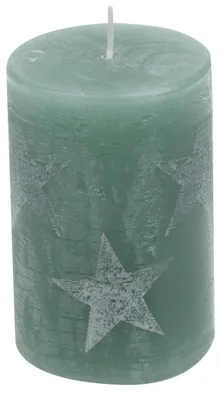 Produktbild von Stumpenkerze "Multistern" Salbei 100/68 mm