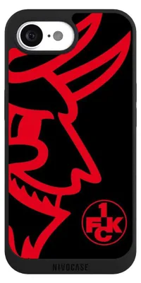 Produktbild von NIVOCASE Handyhülle für Apple iPhone 17e  Hülle NIVOpure Case Schwarz 1. FC Kaiserslautern Logo Offizielles Lizenzprodukt