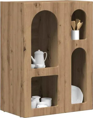 Image de vidaXL Sideboard Chêne Artisan 59 x 35 x 80,5 cm Matériau dérivé du bois