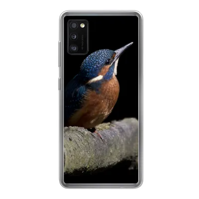 Obrázek produktu pro Kryt na mobilní telefon pro Samsung Galaxy A41 Zimolez - Větev - Peří - černá Silikonové měkké pouzdro