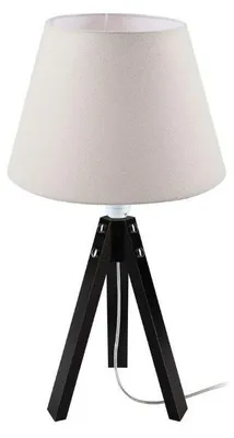 Immagine prodotto di Lampada da tavolo treppiede nero e paralume colore bianco DECOPIC2632