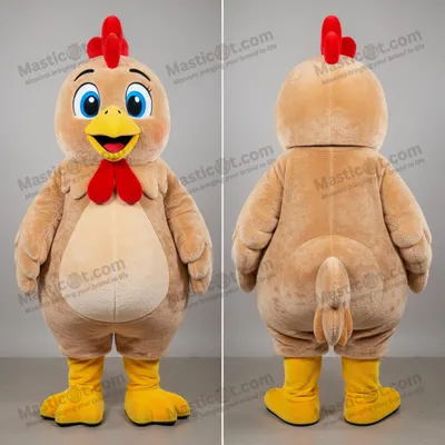 Produktbild von Flauschige MASTICOT gelbe Hühner-Maskottchen