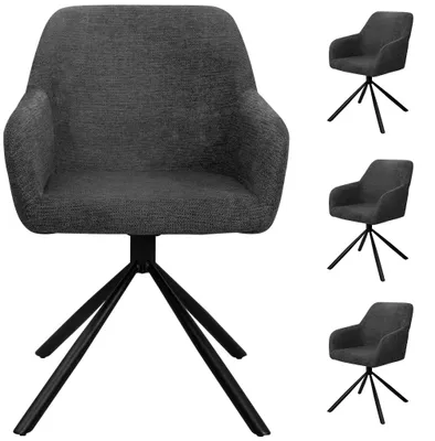 Produktbild von Diningsessel Cuneo - 4er Set - drehbar - dunkelgrau
