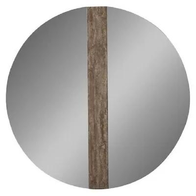 Produktbild von Wandspiegel Modern Rund Luxus Design Spiegel Marmor Braun Groß