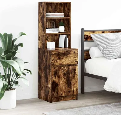Zdjęcie produktu dla vidaXL Stolik nocny dąb wędzony 39x35x125 cm materiał drewnopochodny