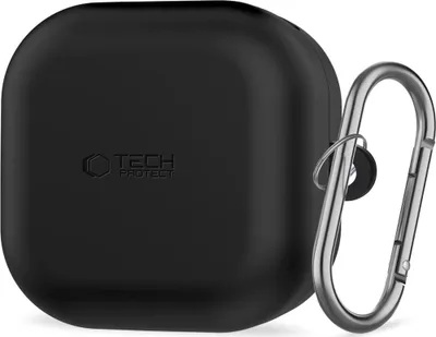Produktbild von Schutzhülle für Galaxy Buds 4 / 4 Pro, Tech-Protect Silicone Hook, Schwarz
