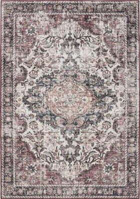 Image de Interiyou Tapis lavable Gent Multicolor/Rouge 80x150 cm