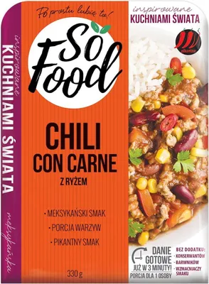 CHILI CON CARNE Z RYŻEM 330 g - SO FOOD