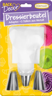 Produktbild von BackDecor Dressierbeutel Spritzbeutel mit Tüllen
