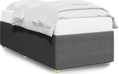 Produktbild von Bettgestell ohne Matratze Dunkelgrau 80x200 cm Stoff