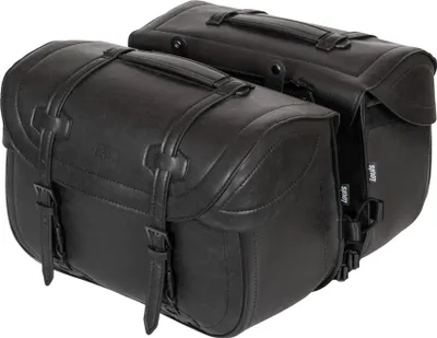 Obrázek produktu pro Boční brašny LED, kožené brašny na motorku, brašny na zavazadla, 2x27L