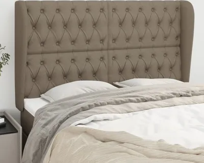 Produktbild von The Living Store Kopfteil mit Ohren Taupe 147x23x118/128 cm Stoff